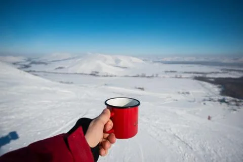 A red mug Stock Photos