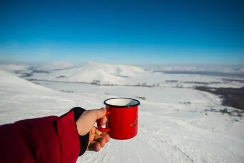A red mug Stock Photos