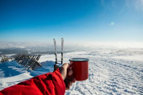 A red mug Stock Photos