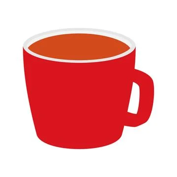 Red Mug With Tea Illustration Stock Illustration
