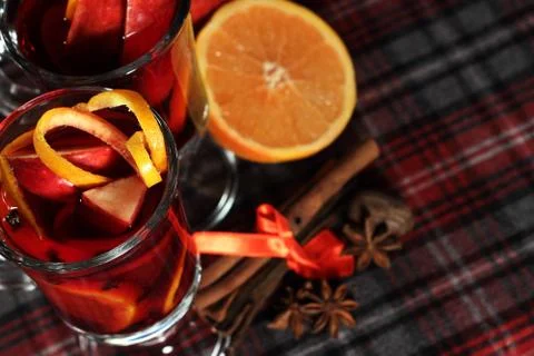Red mulled wine Stock Photos