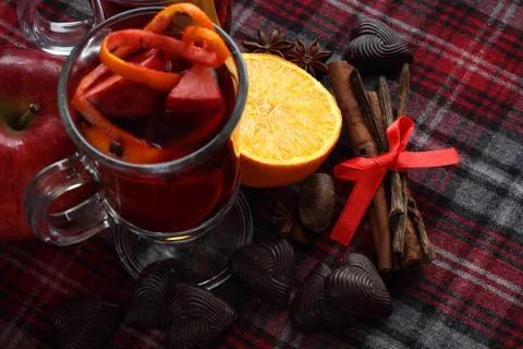 Red mulled wine Stock Photos