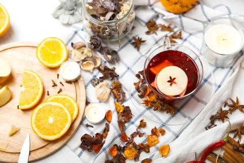 Red mulled wine Stock Photos