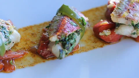 Red mullet fish Stock Footage 54656381