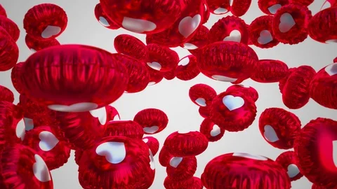 Red Mylar balloons hearth shape clearing out center Stock Footage 106892203
