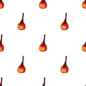 Red nail polish bottle pattern seamless vector Stockillustratie