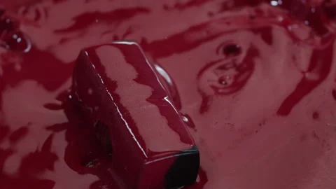 Red nail polish.  Stock Footage 140842219