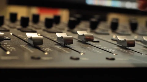 Red nails and   Sound Control Panel Stock Footage 125033563