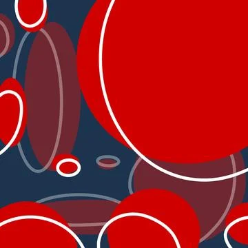 Red Navy Circle Pattern Abstract Background Stock Illustration
