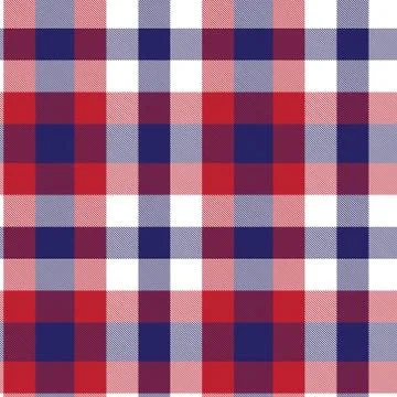 Red Navy Glen Plaid textured Seamless Pattern Stock Illustration