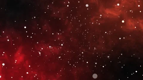 Red nebula galaxy background with glowing particle stars background loop Stock Footage 346447939
