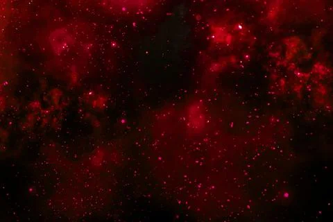 Red nebula in outer space showcasing a cosmic dust and gas formation Stock Photos
