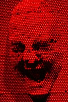 Red Needle Face Stockfoto's