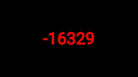 Red negative numeric, Critical warning animation, Digital alert display Stock Footage 337617041