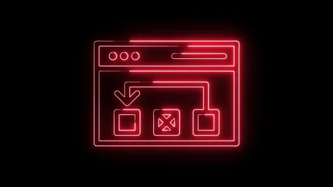 Red neon animation of data flow diagram ... | Stock Video | Pond5