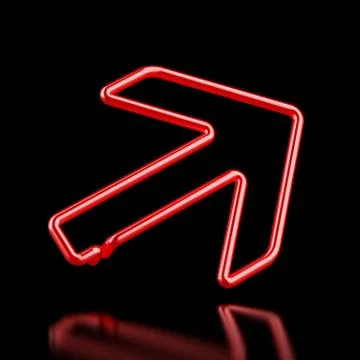 Red Neon arrow Ilustração Stock