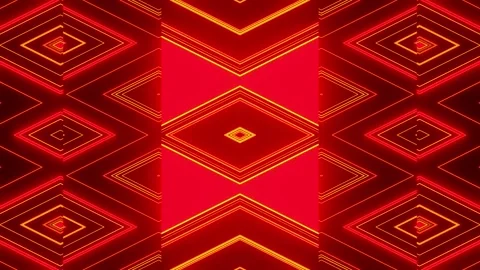Red Neon Arrow VJ Loop Background with Fire Light Effects Stock Footage 346768913