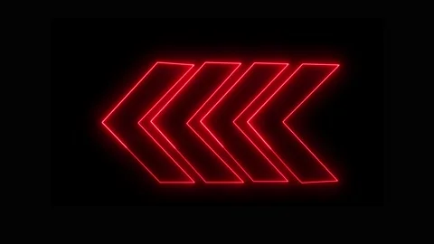 Red neon direction motion graphics Video stock 330558897