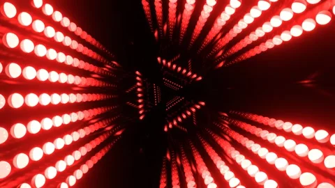 Red Neon Electronic Light Panel in the Infinite Tunnel Background VJ Loop in Stock-Footage 337926123