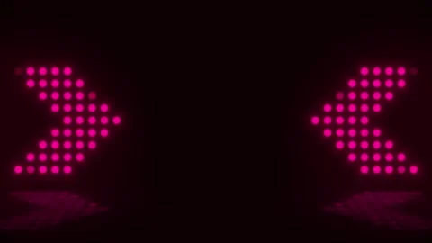 Red neon frame with arrows, empty space, ultraviolet light, 80's retro style, fa Stock-Footage 254883294