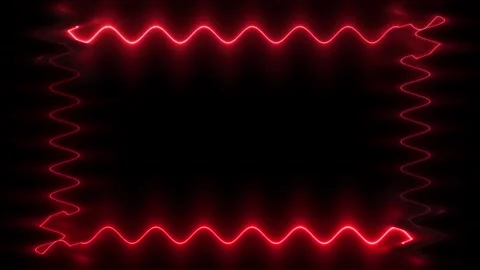 Red Neon Frame Design Stock Footage 284400456