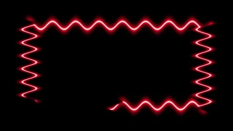 Red Neon Frame Stock Footage 284402976
