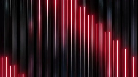 Red Neon Glowing Blocks Loop Stock Footage 220102203
