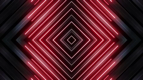 Red Neon Glowing Blocks Loop Stock Footage 220102318
