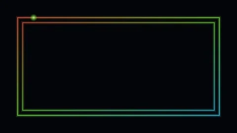 Red neon glowing frame border background running light loop 스톡 동영상 342641413