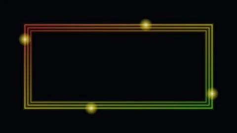 Red neon glowing frame border background chasing lights loop 스톡 동영상 342641448