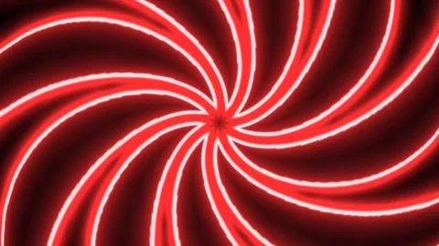 Red Neon Glowing Spiral Motion Loop Animation Clip Stock Footage 331618344