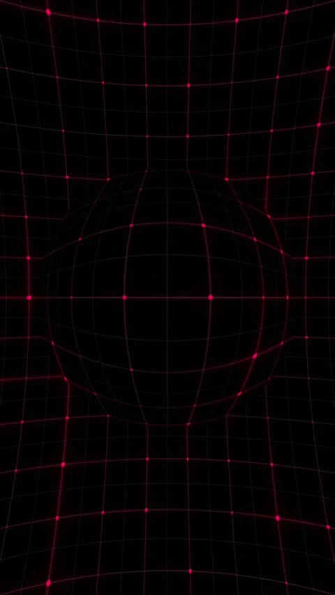 Red Neon Grid Retro Futuristic Vertical Background Stock Footage 344904295