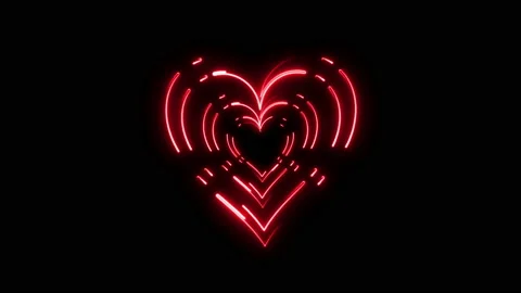 RED NEON HEART 2 Stock Footage 232424769
