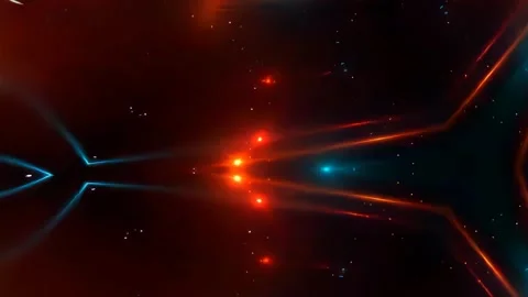 Red Neon Hexagon Core Background Video stock 339272227