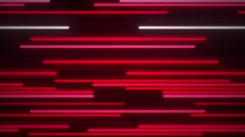 Red neon horizontal lines motion background loop with futuristic data stream Stock Footage 348747004