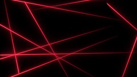 Red neon laser lines moving animation on black background. Security grid, f.. Stock Footage 319980758