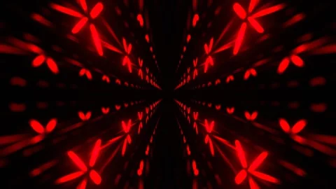 Red Neon Laser Motion in Infinity Background VJ Loop in 4K Stock Footage 334718719