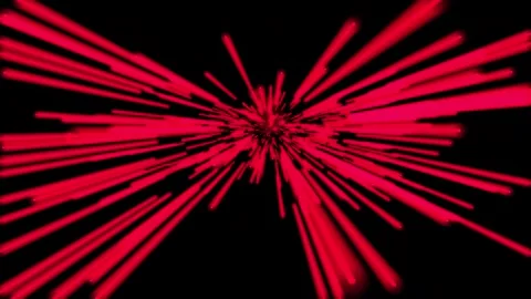 Red neon lasers moving at fast speed, glowing moving streams of light. Stock Footage 259986327