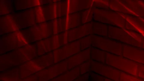 Red neon light on brick wall background, abstract urban texture, modern design c Stock Footage 335221675
