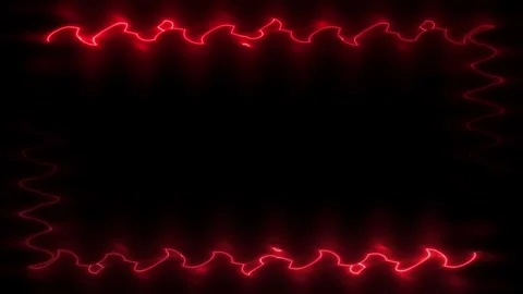 Red Neon Light Frame Abstract Background Stock Footage 284400461