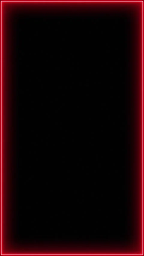 Red neon light frame border flickering animation on vertical black background Stock Footage 342136125
