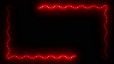 RED neon light rays swirling in the frame on black background Stock Footage 219597146