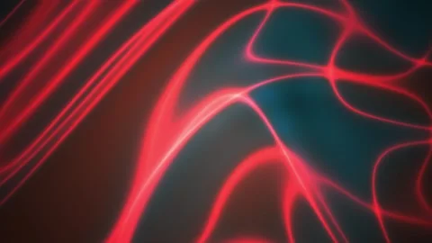 Red neon light trails on dark. Stock Footage 340041369
