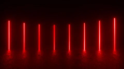 Red Neon Lines Foto stock