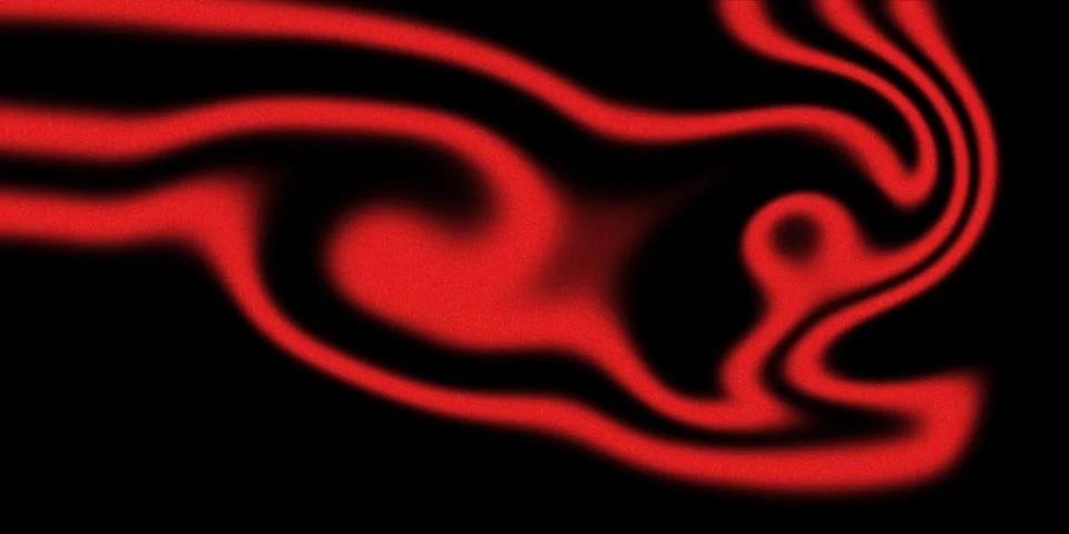 Red Neon Liquid Wave Abstract Glowing Fluid Background Stock Illustration