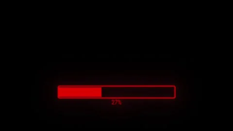 Red neon loading bar. download lane Stock Footage 318901007