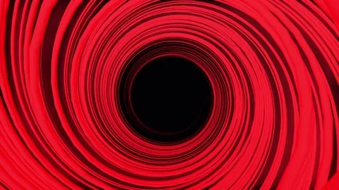 Red neon, luminous moving streams of light, around. energy flying wave line . Stock Footage 238815469