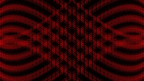 Red Neon Movement on Endless Shape Background VJ Loop in 4K Stock Footage 276315713