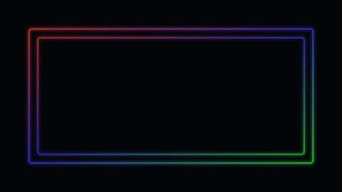 Red neon multi frame glowing border background pulsing loop 스톡 동영상 342641429