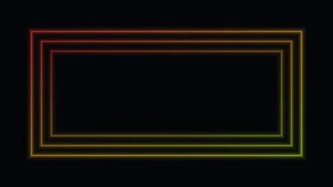 Red neon multi frame glowing border background pulsing loop Stockbeeldmateriaal 342641441